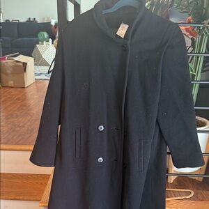 Source Unknown Classic Black Pea Coat